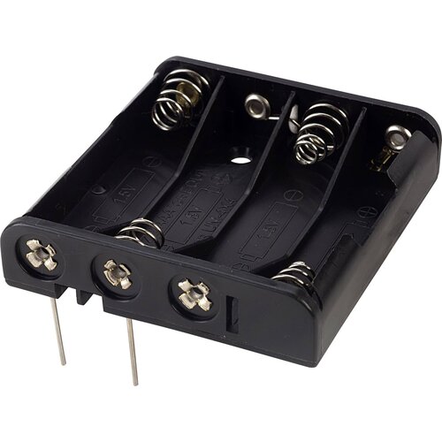 TRU COMPONENTS BH441P Stikalo za akumulatorje 4 Micro (AAA) Kontaktni drogovi BH441P nosilec baterij 4x Micro (AAA) kontaktni poli, (20635819) Cene
