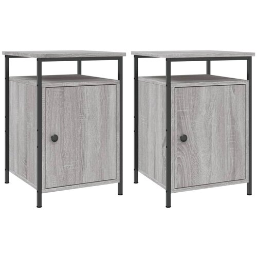 Maison Chic Dvo delni komplet Nočne omarice - Nočne mize siva sonoma 40x42x60 cm inženirski les, (21687919) Slike