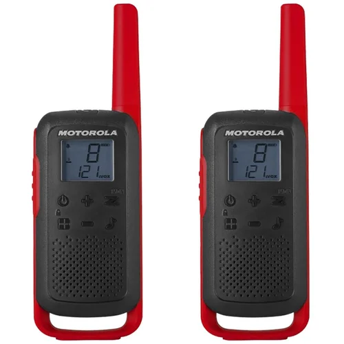 Motorola Walkie Talkie, domet 8 km, 16 kanala, crvena – TLKR T62 RD