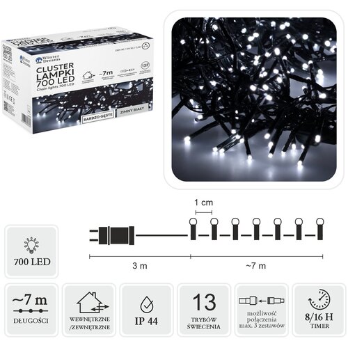  LED CLUSTER lanac lampica, 400 LED dioda, 4 m, topla bijela &ndash; za unutarnju i vanjsku upotrebu Cijene