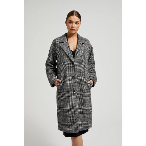 Moodo Women&amp;#039;s checkered oversize coat - gray Slike