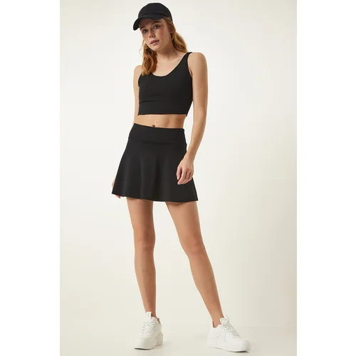 Nn Black Tights Mini Tennis Skirt