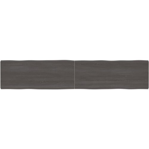 vidaXL Mizna plošča temno siva 200x40x4 cm obdelana trdna hrastovina, (20979753) Cene