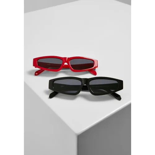 Urban Classics Accessoires Lefkada 2-Pack Sunglasses Black/Black+Red/Black