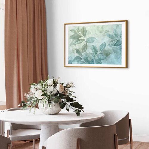  Plakat Mint Leaves - large botanical motif 30x21 Zlatni okvir s margom Slike