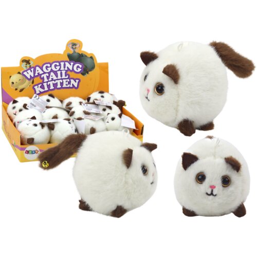  Plush Stretched Cat Jumping Mascot White Slike