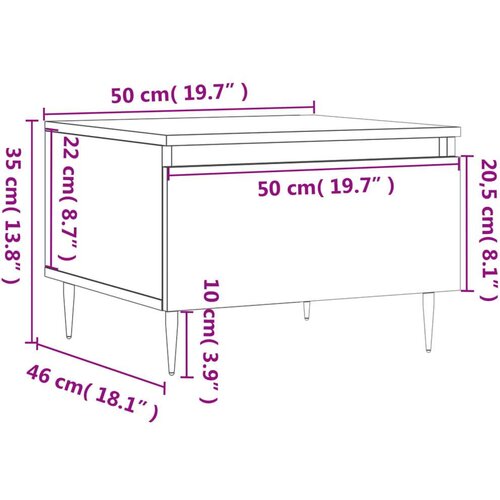 vidaXL Klubska mizica 2 kosa rjav hrast 50x46x35 cm inženirski les Cene