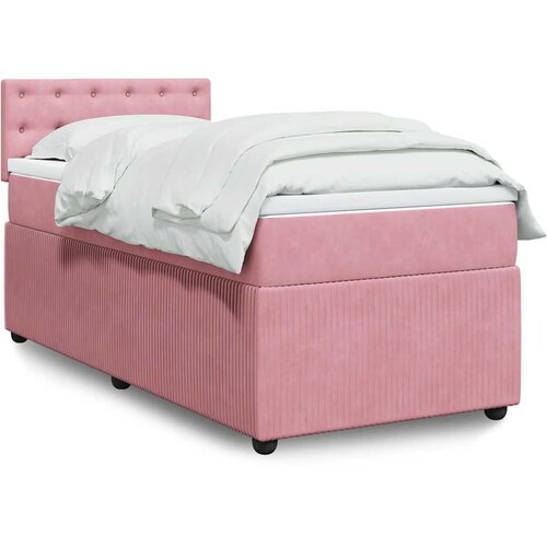  Box spring krevet s madracem ružičasti 90x200 cm bar&scaron;unasti Cijene