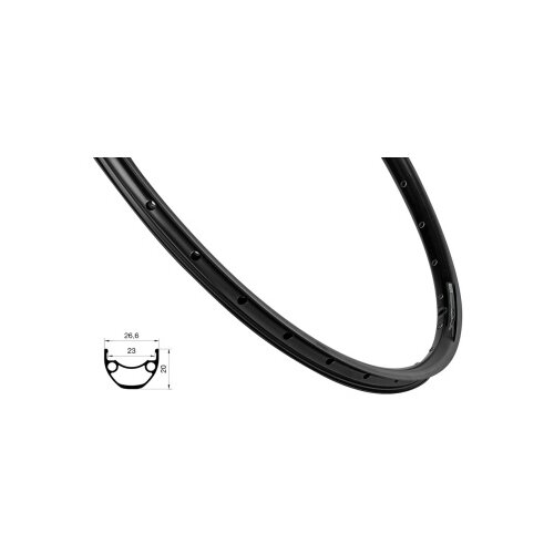Force felga xc disc 622x23, 36h, crna ( 702588 ) Slike