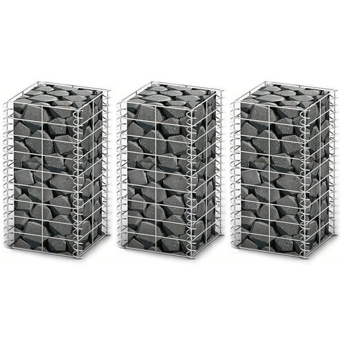 vidaXL Gabion 3 kosi pocinkana žica 25 x 25 x 50 cm Cene