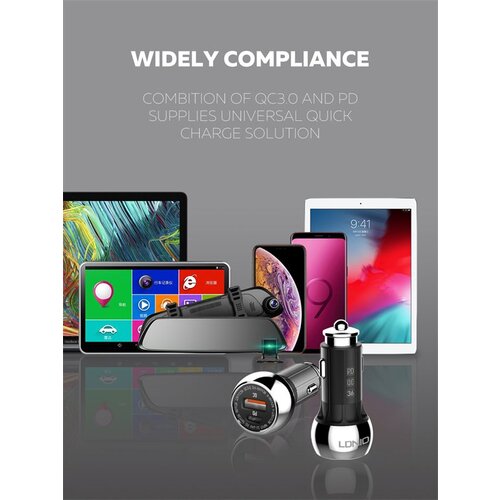 Ldnio CAR CHARGER 2 PORT (1A1C) 36W 5V 3A C1 AVTO POLNILEC Cene
