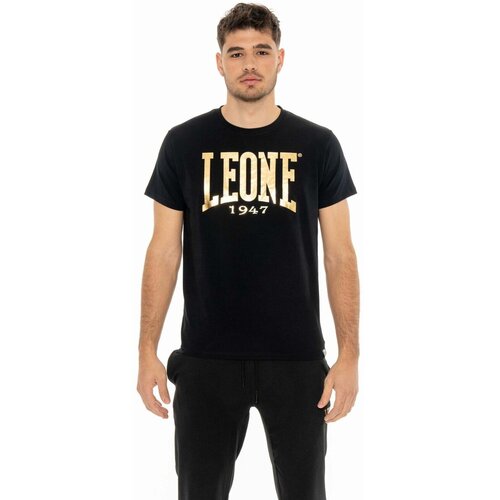 Leone 1947 Majice s kratkimi rokavi Man T-Shirt Short Sleeves Big Logo Črna Cene