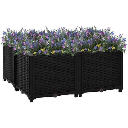 vidaXL Visoka greda 80x80x38 cm polipropilen Cene