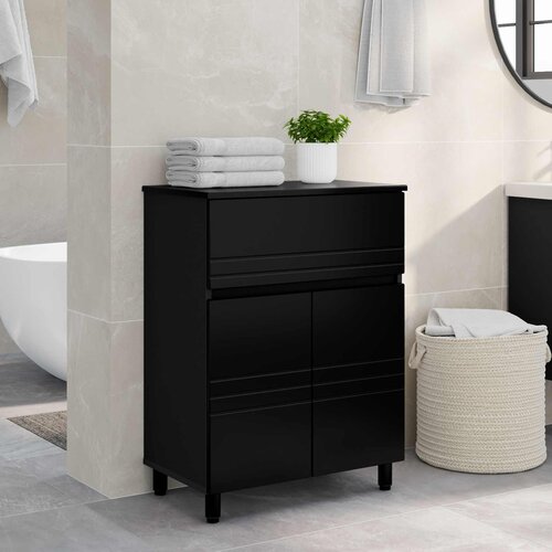  Toaletna jedinica Crna 60 x 35 x 80 cm Konstruirano drvo Cene