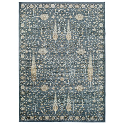 Universal Modra viskozna preproga Vintage Flowers, 160 x 230 cm Slike