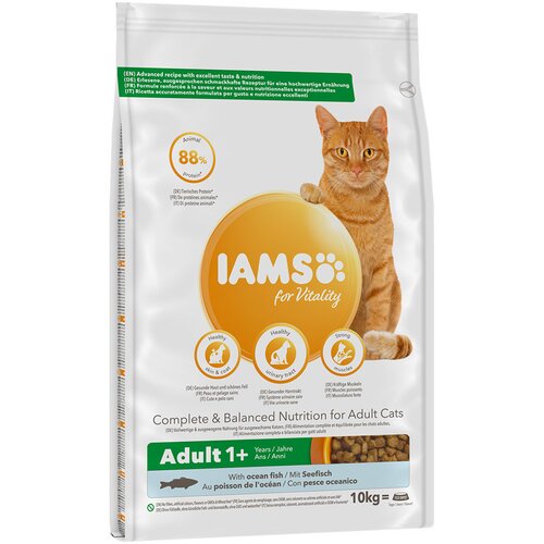 IAMS for Vitality za odrasle mačke s morskom ribom - 10 kg Slike