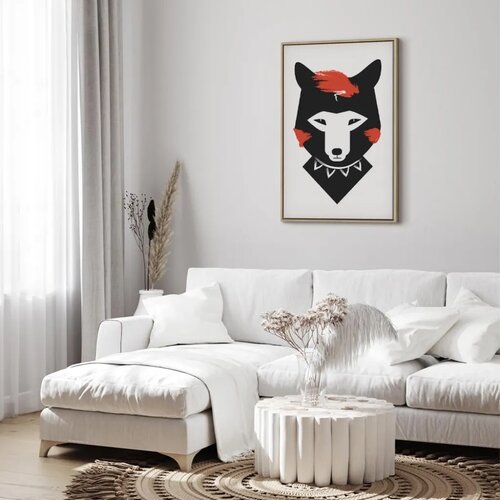  Slika - Polite Fox (1 Part) Vertical 80x120 U prirodnom drvenom okviru Slike