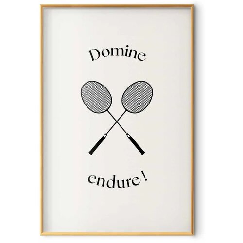  Plakat - Summer Games - Badminton Rackets on a White Background 40x60 Zlatni okvir Cene