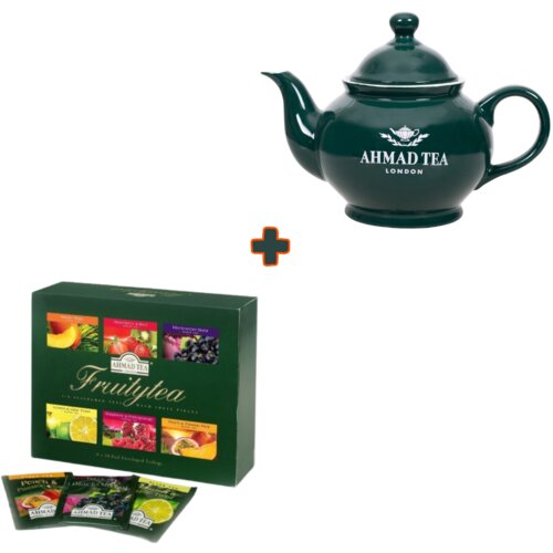 Ahmad Tea čajnik zeleni, 445 ml + Čaj Fuitytea Selection 6x10 kesica Cene