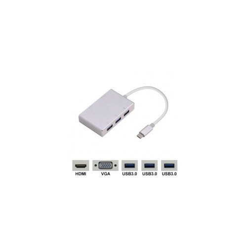  ADAPTER Tip C na 3xUSB+HDMI+VGA Cene
