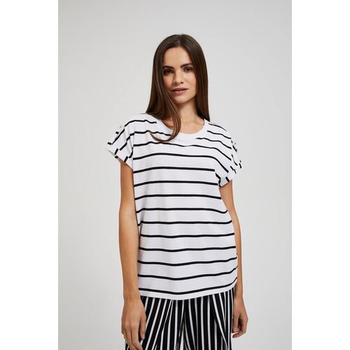 Moodo Women's striped T-shirt - white Cene