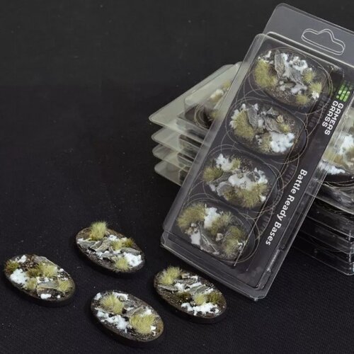 GamersGrass Winter Bases - Oval 60mm (x4) Slike