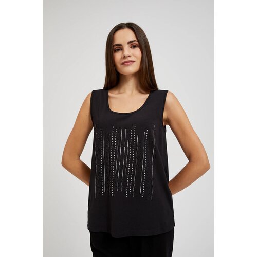 Moodo Women&amp;#039;s top with stones - black Slike