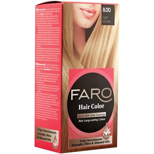 Faro farba za kosu 8.0 svetlo plava Slike