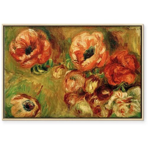  Slika - Pierre-Auguste Renoir &amp;ndash; Les An&amp;eacute;mones 60x40 U prirodnom drvenom okviru Slike