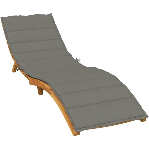 VidaXL Blazina za ležalnik melanž temno siva 200x60x4 cm blago Slike