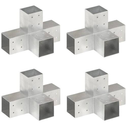  Spojnici za stupove u X-obliku 4 kom pocinčani metal 81 x 81 mm Cene