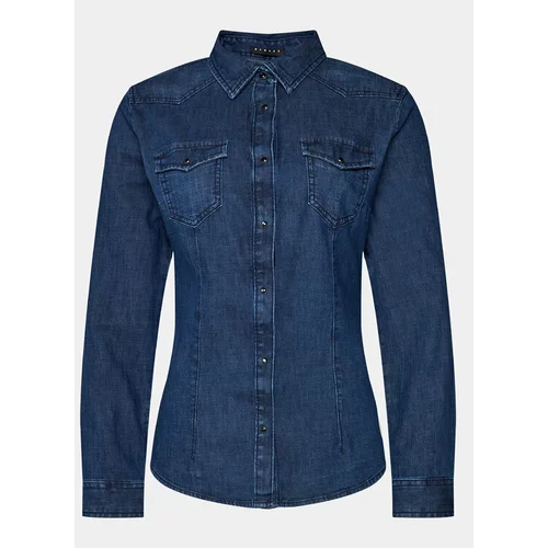 Sisley Jeans srajca 5TKL5QF66 Mornarsko modra Regular Fit