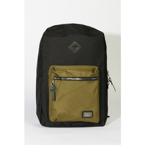 AC&Co / Altınyıldız Classics Men's Black-khaki Logo Sports School-Backpack with Laptop Compartment Slike
