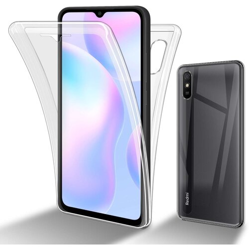 Cadorabo Xiaomi RedMi 9A/RedMi 9AT in transparentno - 360&deg; za&scaron;čita celotnega telesa - Za&scaron;čita spredaj in zadaj, vsestranska za&scaron;čita s &scaron;čitnikom zaslon, (20859924) Cene