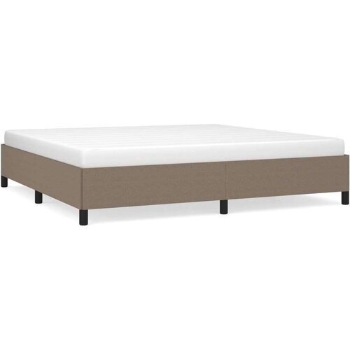  Okvir za krevet smeđesivi 200x200 cm od tkanine Slike