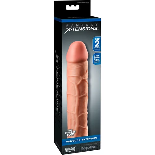 Pipedream X-TENSION Perfect 2 - realistična nožnica za penis (20,3 cm) - naravna