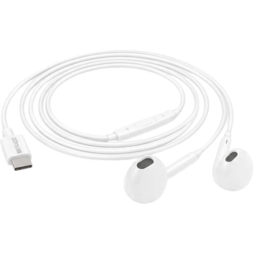 Oem Mayaxess, Žične USB-C slu&scaron;alke za Samsung Galaxy S26 Plus z vgrajenim mikrofonom, Bela, (5000277786) Cene