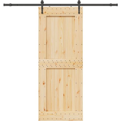vidaXL Klizna vrata s priborom za montažu 90 x 210 cm masivna borovina Cijene