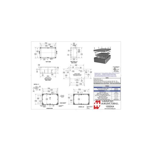 Hammond Electronics 1555 PC Univerzalno kući&amp;scaron;te Polikarbonat Siva 1 ST Slike