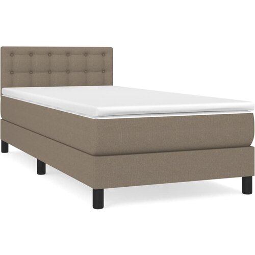 Maison Chic Box spring postelja - Vzmetna postelja z vzmetnico taupe 80x200 cm blago SL6532, (21886712) Slike