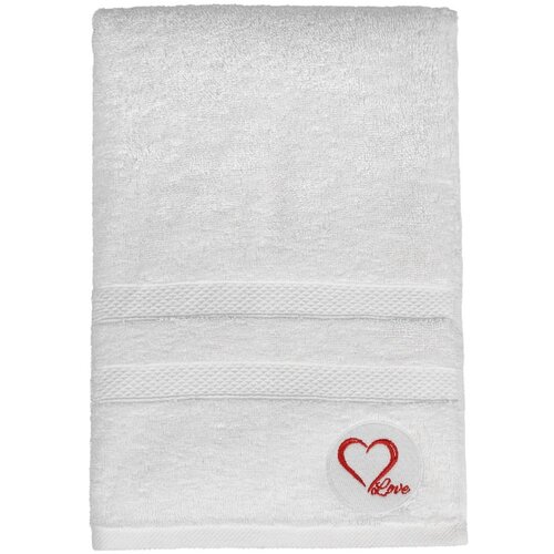 Foutastic Bijeli pamučan ručnik od frotira 70x140 cm Love &amp;ndash; Slike
