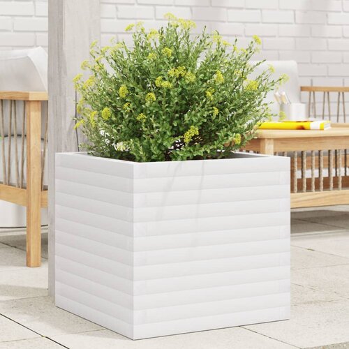 Furnova Vrtno korito belo 50x50x46 cm trdna borovina, (21920418) Slike