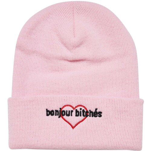MT Accessoires Bonjour Bitches Beanie - Pink Cene