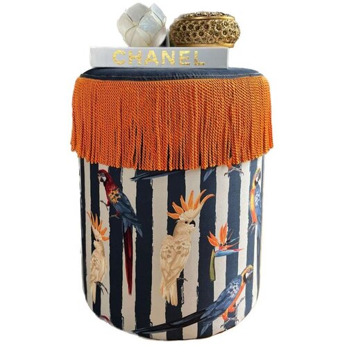 Woody Fashion jungle scar pouffe - birdy multicolor pouffe Cene
