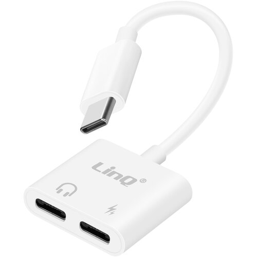 LINQ Napajalnik USB C z 2x USB C za zvok in hitro polnjenje, Bela, (5000220138) Cene