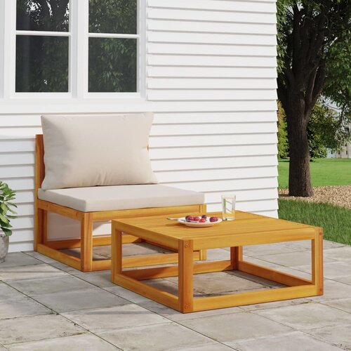 VidaXL 2-dijelni set vrtnih sofa s jastucima masivno bagremovo drvo Slike