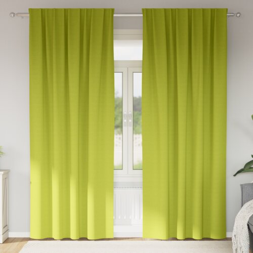 vidaXL Zavese z zavesami 2 pcs Jabolčno zelena 245 x 140 cm Poliester Cene