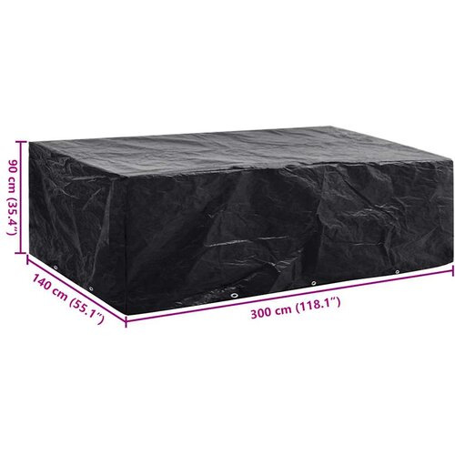  Navlaka za vrtni namje&amp;scaron;taj s 8 u&amp;scaron;ica 300 x 140 x 90 cm Slike