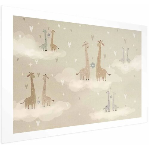  Plakat - Loving Giraffes 90x60 Bez okvira s margom Cijene