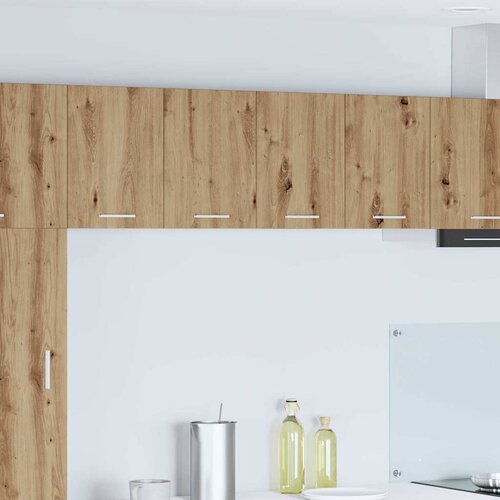 VidaXL viseći ormarić s policom riga 2 pcs umjetnički hrast i bijela Slike